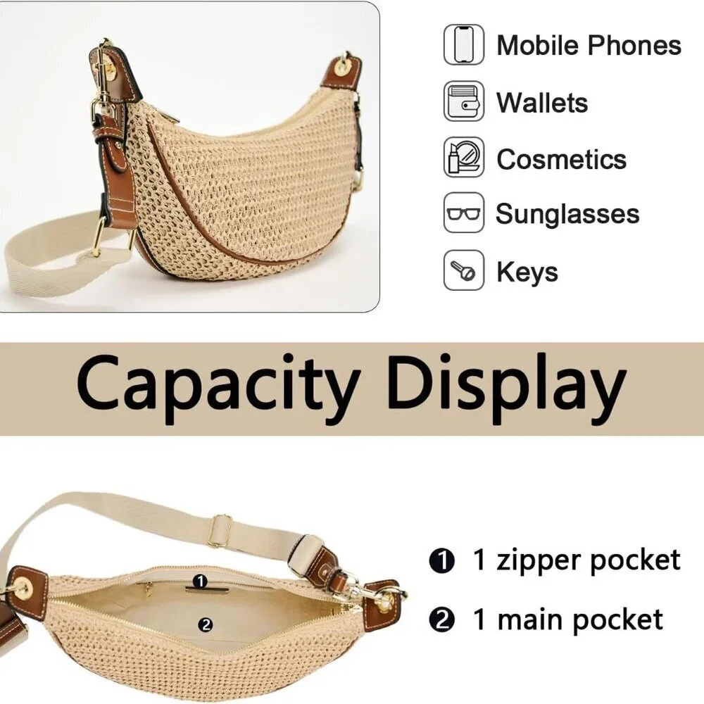 N/A straw crossbody